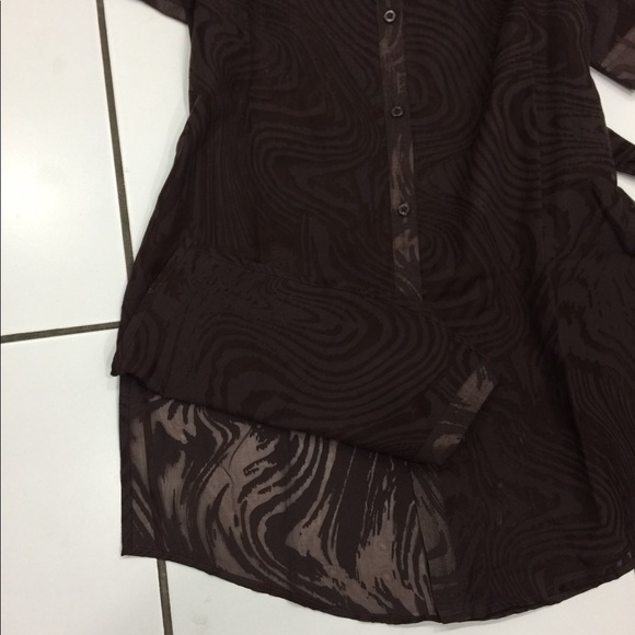 NWT Calvin Klein Sheer Zebra Print Coverup Shirt - Picture 5 of 6